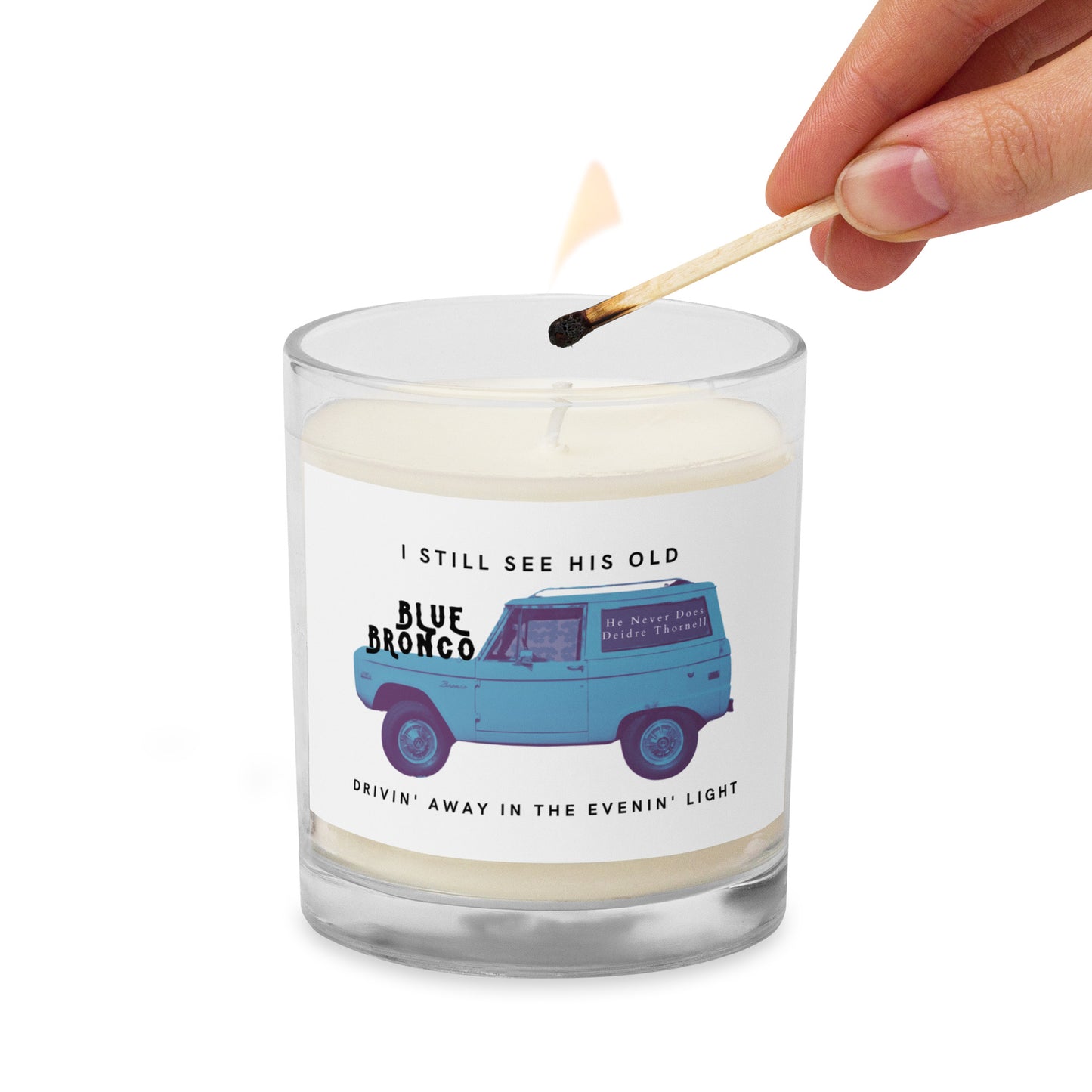 He Never Does Unscented Soy Wax Candle