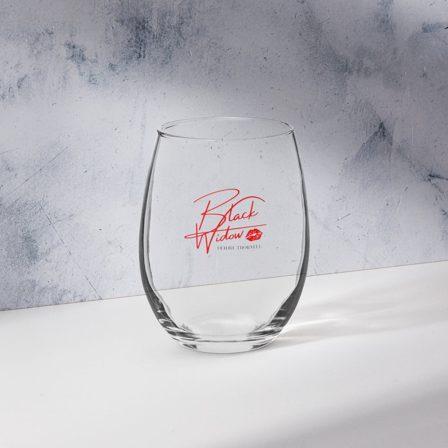 Black Widow Stemless Wineglass