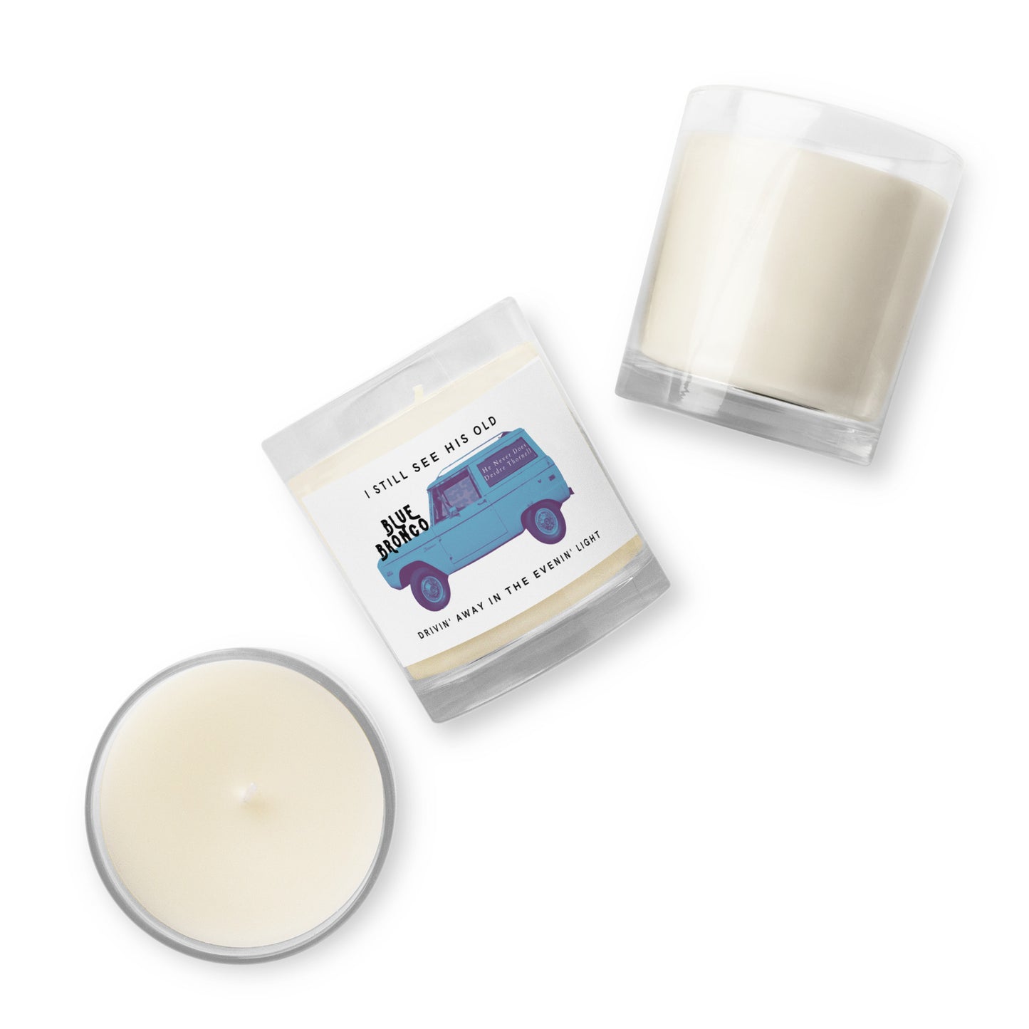 He Never Does Unscented Soy Wax Candle