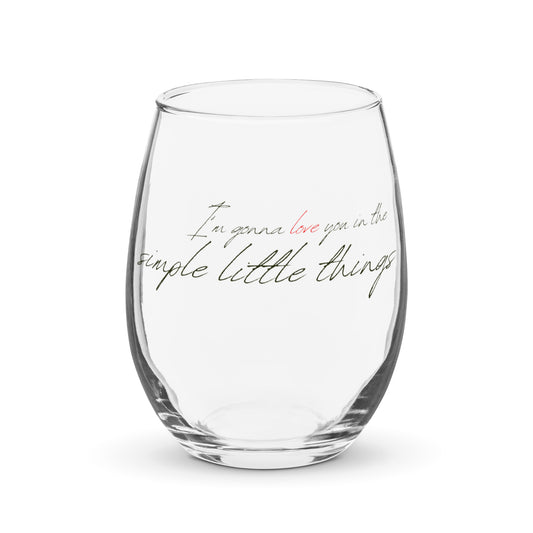 Simple Little Things Stemless Wineglass