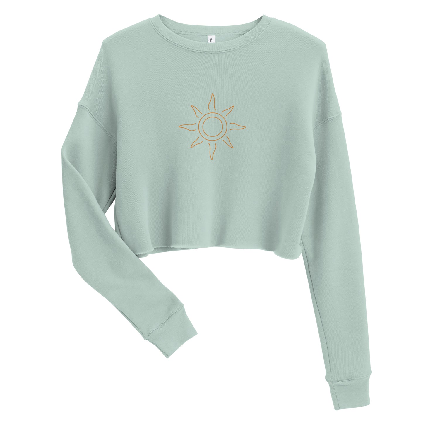He Never Does Setting Sun Crop Sweatshirt