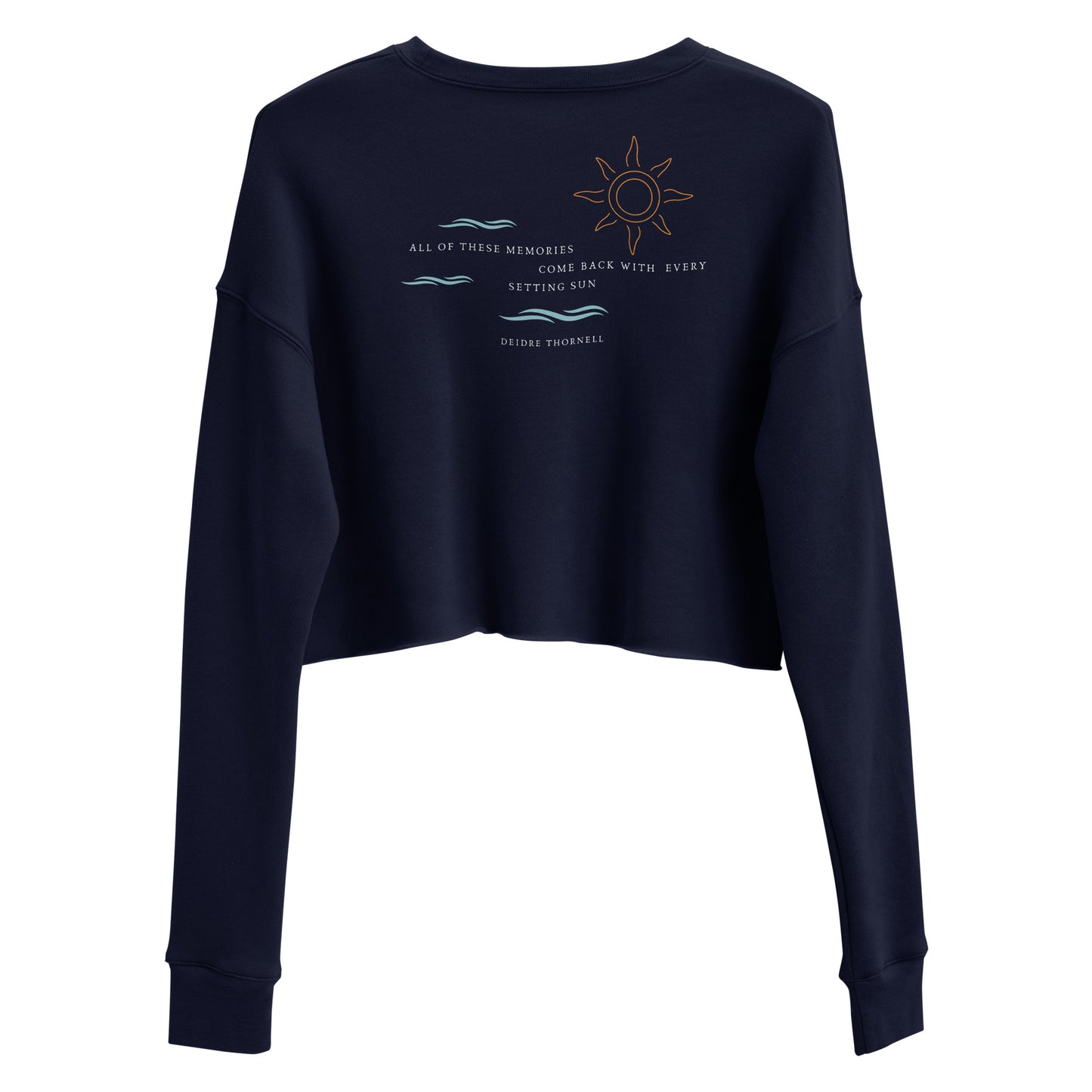 He Never Does Setting Sun Crop Sweatshirt